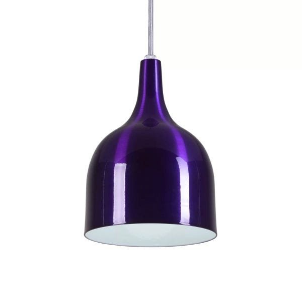 Pendente Gota Teat Luminária Lustre Alumínio Roxo Verniz - Rei Da Iluminação - 3