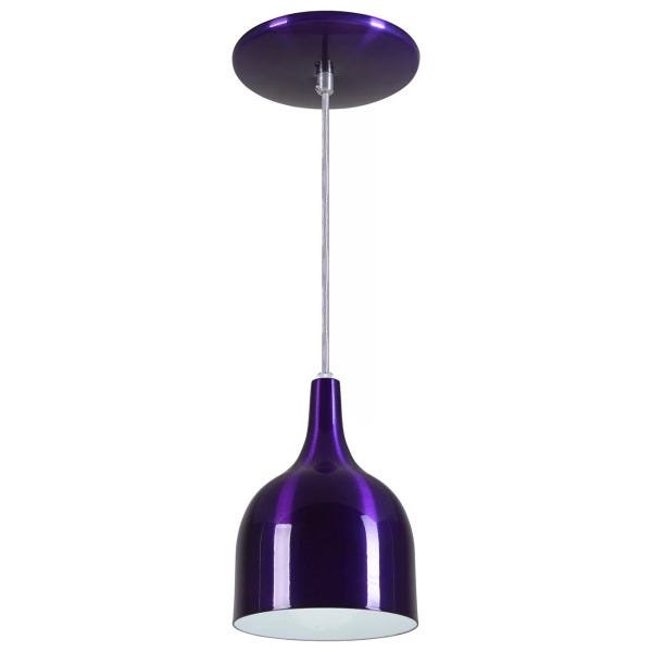 Pendente Gota Teat Luminária Lustre Alumínio Roxo Verniz - Rei Da Iluminação - 1