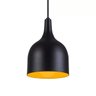 Pendente Gota Teat Luminária Lustre Alumínio Preto Textura com Amarelo - Rei Da Iluminação - 3