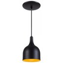 Ver imagem 1 de Pendente Gota Teat Luminária Lustre Alumínio Preto Textura com Amarelo - Rei Da Iluminação