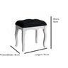 Banqueta para Penteadeira - Estofada e em Madeira - Ideal para Quarto - Libriane - BRANCO | PRETO - 2