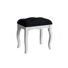 Banqueta para Penteadeira - Estofada e em Madeira - Ideal para Quarto - Libriane - BRANCO | PRETO - 1
