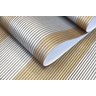 PAPEL DE PAREDE VINÍLICO IMPORTADO TEXTURA LISTRADA - CINZA | DOURADO - 4