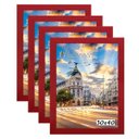 Ver imagem 1 de Kit 4 Porta Retrato Molduras 30x40 Vermelho
