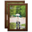 Ver imagem 1 de Kit 2 Molduras Porta Retrato 20x30 3cm Relevo Marrom