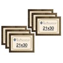 Ver imagem 1 de Kit 6 Molduras Diploma A4 21x30 3cm Relevo Dourado