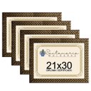 Ver imagem 1 de Kit 4 Molduras Diploma A4 21x30 3cm Relevo Dourado