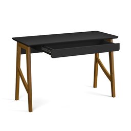 Escrivaninha Taurus Quarto Escritório 1 Gaveta Preto - 3 Escrivaninha Taurus Quarto Escritório 1 Gaveta Preto - 3