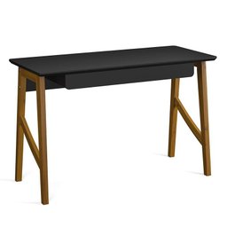 Escrivaninha Taurus Quarto Escritório 1 Gaveta Preto - 1 Escrivaninha Taurus Quarto Escritório 1 Gaveta Preto - 1