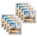 Ver imagem 1 de Kit 8 Molduras Porta Retrato 30x30 3cm Relevo Bege