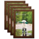 Ver imagem 1 de Kit 4 Molduras Porta Retrato 20x30 3cm Relevo Marrom