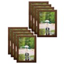 Ver imagem 1 de Kit 8 Molduras Porta Retrato 20x30 3cm Relevo Marrom