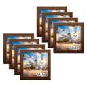 Ver imagem 1 de Kit 8 Molduras Porta Retrato 30x30 3cm Relevo Marrom