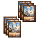 Ver imagem 1 de Kit 6 Molduras Porta Retrato 30x40 3cm Relevo Marrom