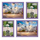Ver imagem 1 de Kit 4 Porta Retratos Painel Parede Lilás