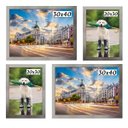Ver imagem 1 de Kit 4 Porta Retratos Painel Parede Prateado
