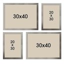 Ver imagem 3 de Kit 4 Porta Retratos Painel Parede Prateado