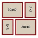 Ver imagem 3 de Kit 4 Porta Retratos Painel Parede Vermelho