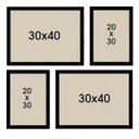 Ver imagem 3 de Kit 4 Porta Retratos Painel Parede Preto