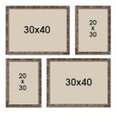 Ver imagem 3 de Kit 4 Porta Retratos Painel Parede Marrom Pátina