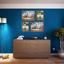 Ver imagem 2 de Kit 4 Porta Retratos Painel Parede Marrom Pátina