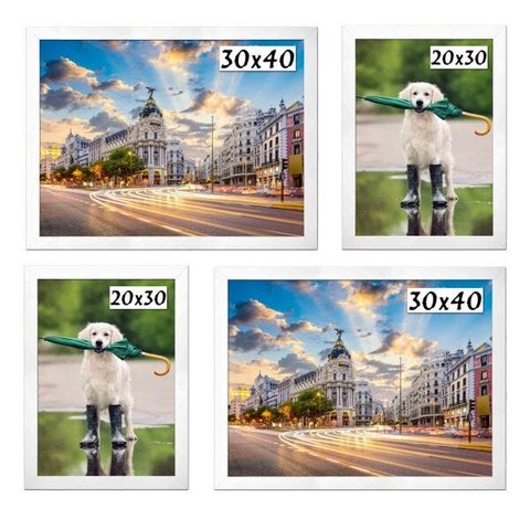 Kit 4 Porta Retratos Painel Parede Branco