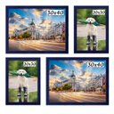 Ver imagem 1 de Kit 4 Porta Retratos Painel Parede Azul