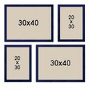 Ver imagem 3 de Kit 4 Porta Retratos Painel Parede Azul