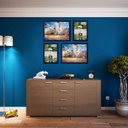 Ver imagem 2 de Kit 4 Porta Retratos Painel Parede Azul