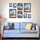 Ver imagem 4 de Kit 8 Porta Retratos Painel Parede Azul