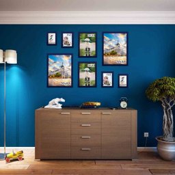 Kit 8 Porta Retratos Painel Parede Azul - 2