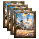 Ver imagem 1 de Kit 4 Molduras Porta Retrato 30x40 3cm Relevo Dourado