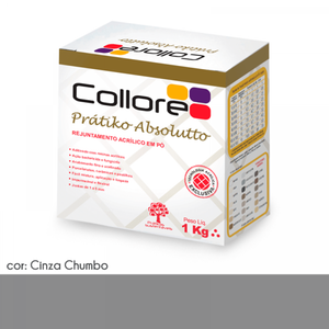 Rejunte Acrílico para Piscina Absoluto Cor Cinza Chumbo - Collore Pratiko - 1kg