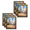Ver imagem 1 de Kit 6 Molduras Porta Retrato 30x40 3cm Relevo Dourado