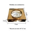 Ver imagem 4 de Spot Embutir de Cristal Quadrado Cobre Dicroica Ac594 + LED Mr16 Branco Quente