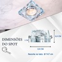 Ver mais imagens de Spot Cristal Quadrado Embutir Espelhado para Gu10 Mr16 Dicroica Ac593