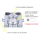 Ver imagem 2 de Spot Cristal Quadrado Embutir Espelhado para Gu10 Mr16 Dicroica Ac593