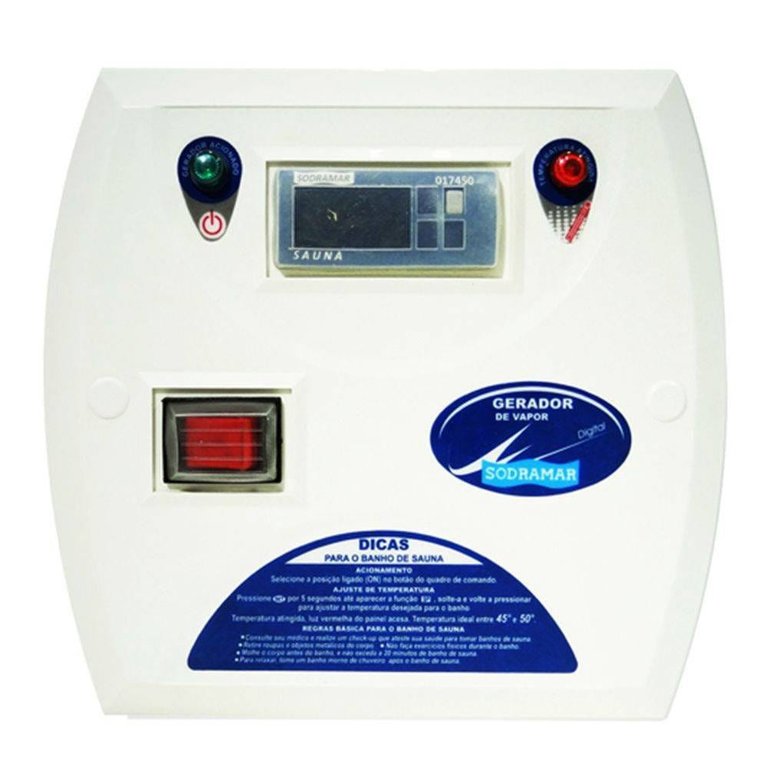 Quadro de Comando Digital para Sauna vapor Universal e Steam Inox - Sodramar
