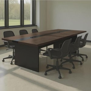 Mesa de Reunião Executiva 6 Lugares Premium 2,40m Freijó