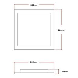 Painel Embutir Led Quadrado 18w Avant - Branco quente 3000k - 2