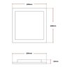 Painel Embutir Led Quadrado 18w Avant - Branco quente 3000k - 2