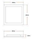 Ver imagem 2 de Painel Embutir Led Quadrado 18w Avant - Branco quente 3000k