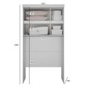 Ver imagem 3 de Modulado Aéreo Solteiro 3 Portas - Rizon-branco - Móveis Novo Horizonte