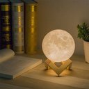 Ver imagem 1 de Luminária Lua Cheia 3D Led Bateria Recarregável USB