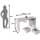 Ver imagem 5 de Mesa para Escritório Escrivaninha 2 Gavetas Branco