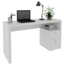 Ver imagem 1 de Mesa para Escritório Escrivaninha 2 Gavetas Branco