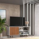 Ver imagem 5 de Rack para TV até 55” 136cm San Diego 1 Porta 3 Prateleiras Painel de TV J Carvalho