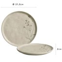 Ver imagem 2 de Prato para Sobremesa Raso 21,5cm Porto Brasil Cerâmica Bio Campestre Off White