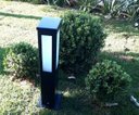 Ver imagem 4 de Poste Balizador de Jardim 4 Vidros Retangular 50cm em Alumínio Preto