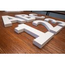 Ver mais imagens de Letra e Número em Pvc Expandido Branco, 10cm Altura / Espessura de 10mm - Kit 3 Letras ou Números